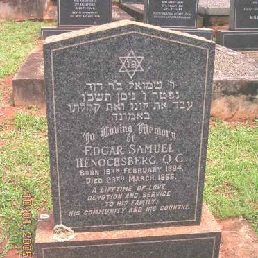 HENOCHSBERG Edgar Samuel 1894-1966