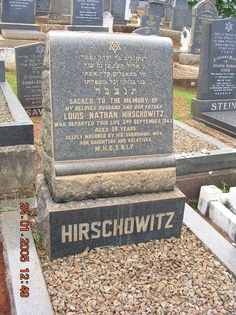 HIRSCHOWITZ Louis Nathan -1943
