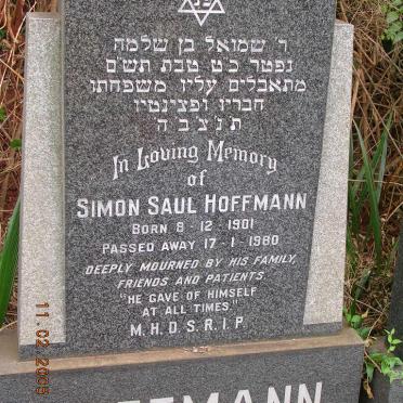 HOFFMANN Simon Saul 1901-1980