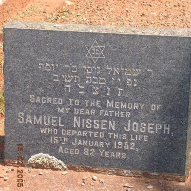 JOSEPH Samuel Nissen -1952