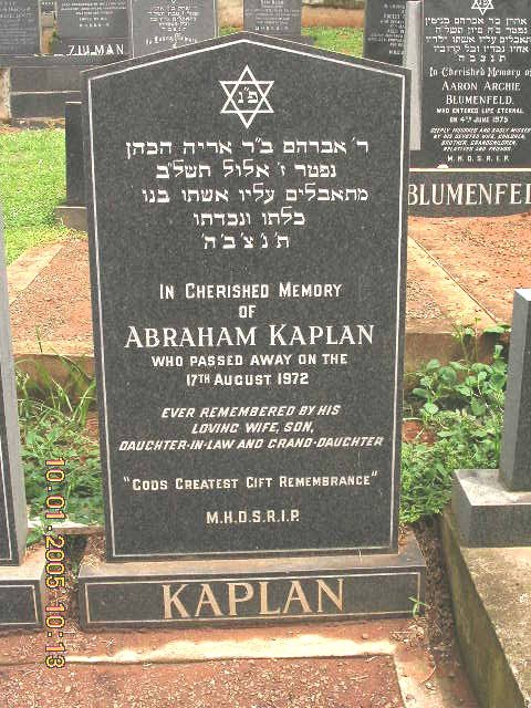 KAPLAN Abraham -1972
