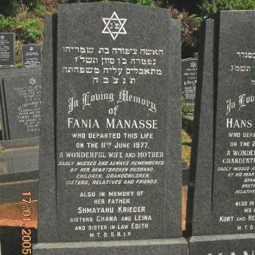 MANASSE Fania -1977