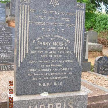MORRIS John -1954 &amp; Fanny -1959
