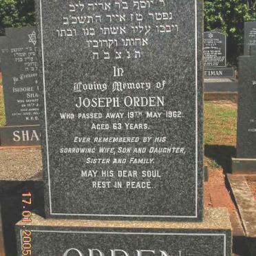 ORDEN Joseph -1962