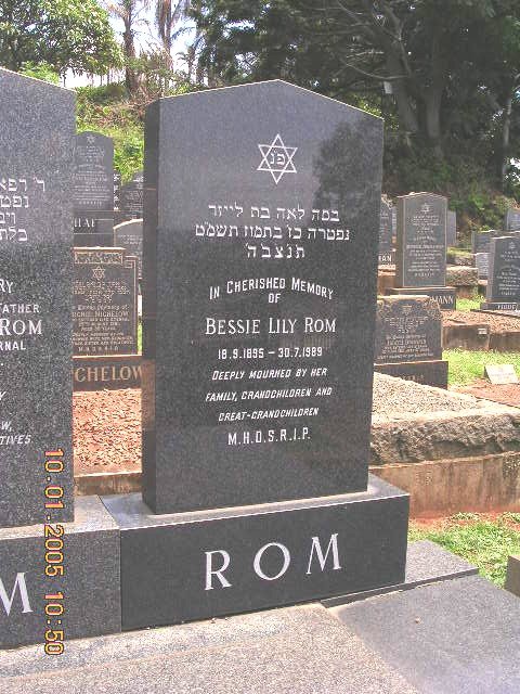 ROM Bessie Lily 1895-1989