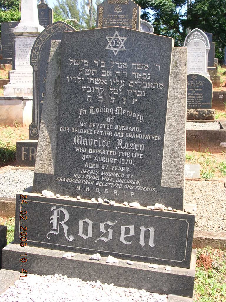 ROSEN Maurice -1970