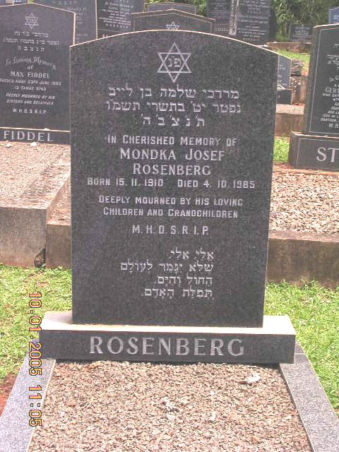 ROSENBERG Mondka Josef 1910-1985