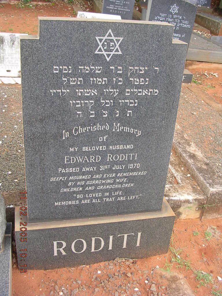 RODITI Edward -1970