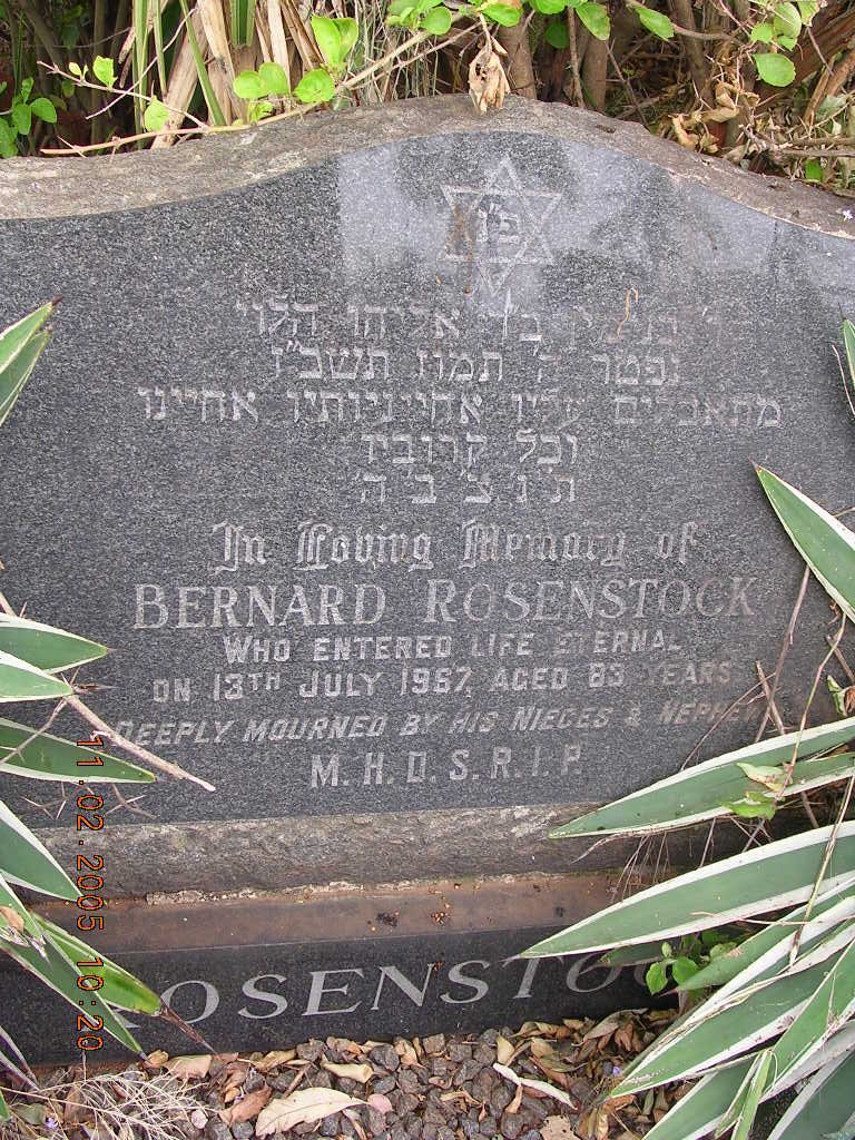 ROSENSTOCK Bernard -1967