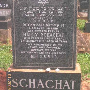 SCHACHAT Harry -1961