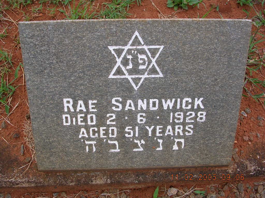 SANDWICK Rae -1928