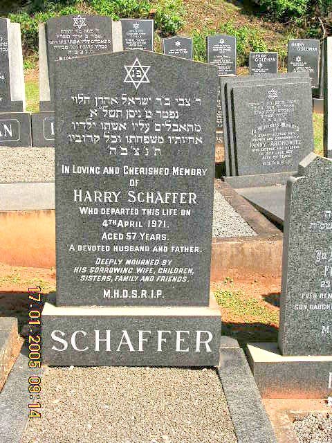 SCHAFFER Harry -1971