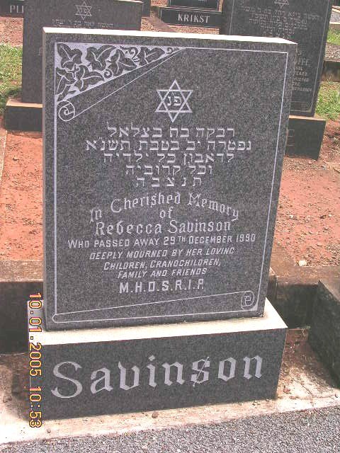 SAVINSON Rebecca -1990