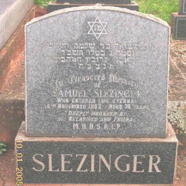 SLEZINGER Samuel -196?