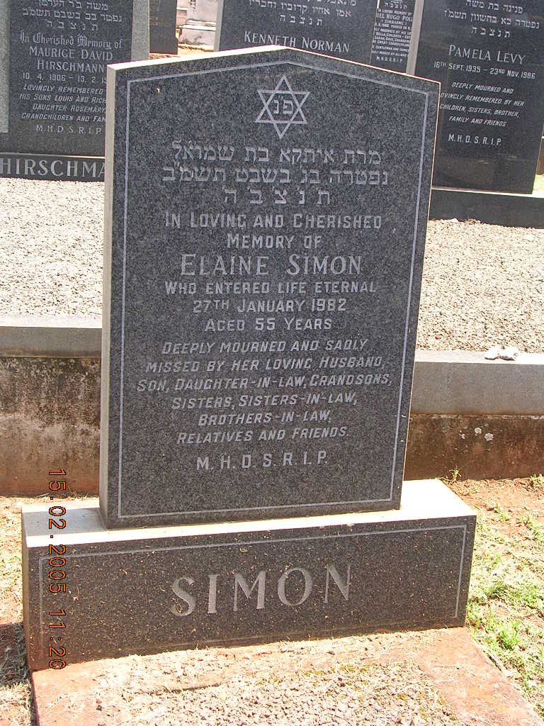 SIMON Elaine -1982