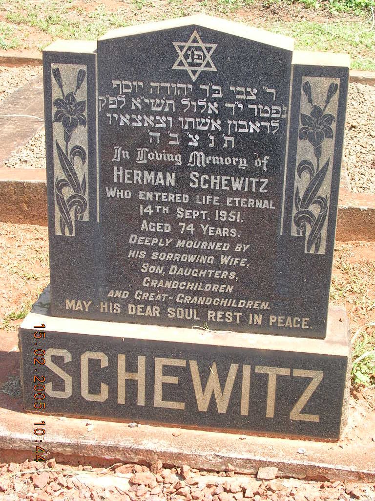 SCHEWITZ Herman -1951