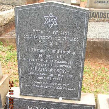 WYSOKE Chaja -1982