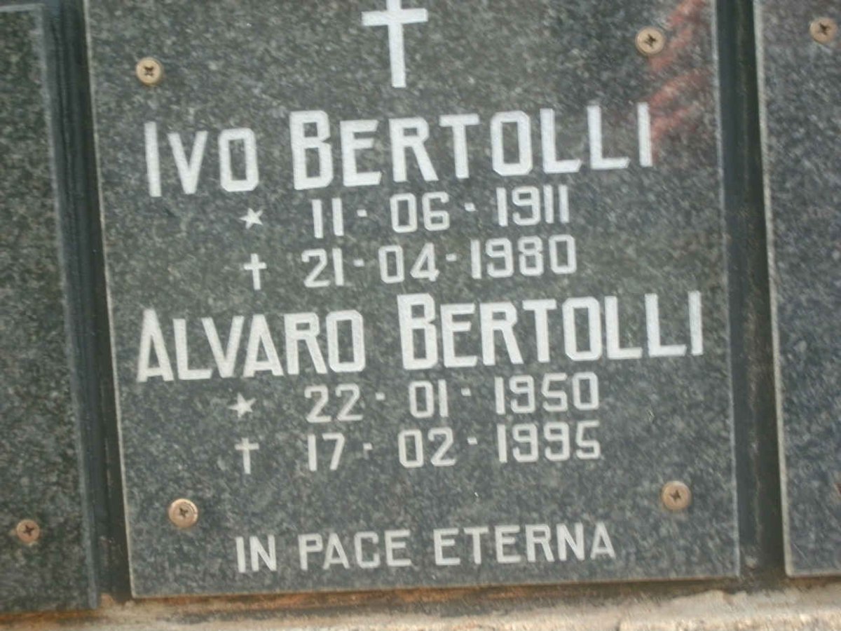 BERTOLLI Ivo 1911-1980 &amp; Alvaro 1950-1995