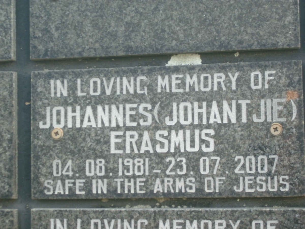 ERASMUS Johannes 1981-2007