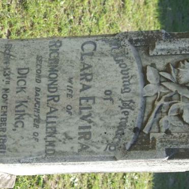 ALLEN Clara Elvira nee KING 1861-1925
