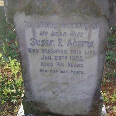 ADAMS Susan E. -1923