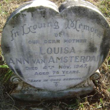 AMSTERDAM Louisa Ann, van -1947