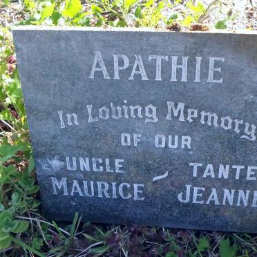 APATHIE Louis Maurice -1964 and Amelia Jeanne -1966