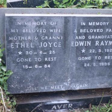 AVER Edwin Raymond 1922-1996 &amp; Ethel Joyce 1925-1984