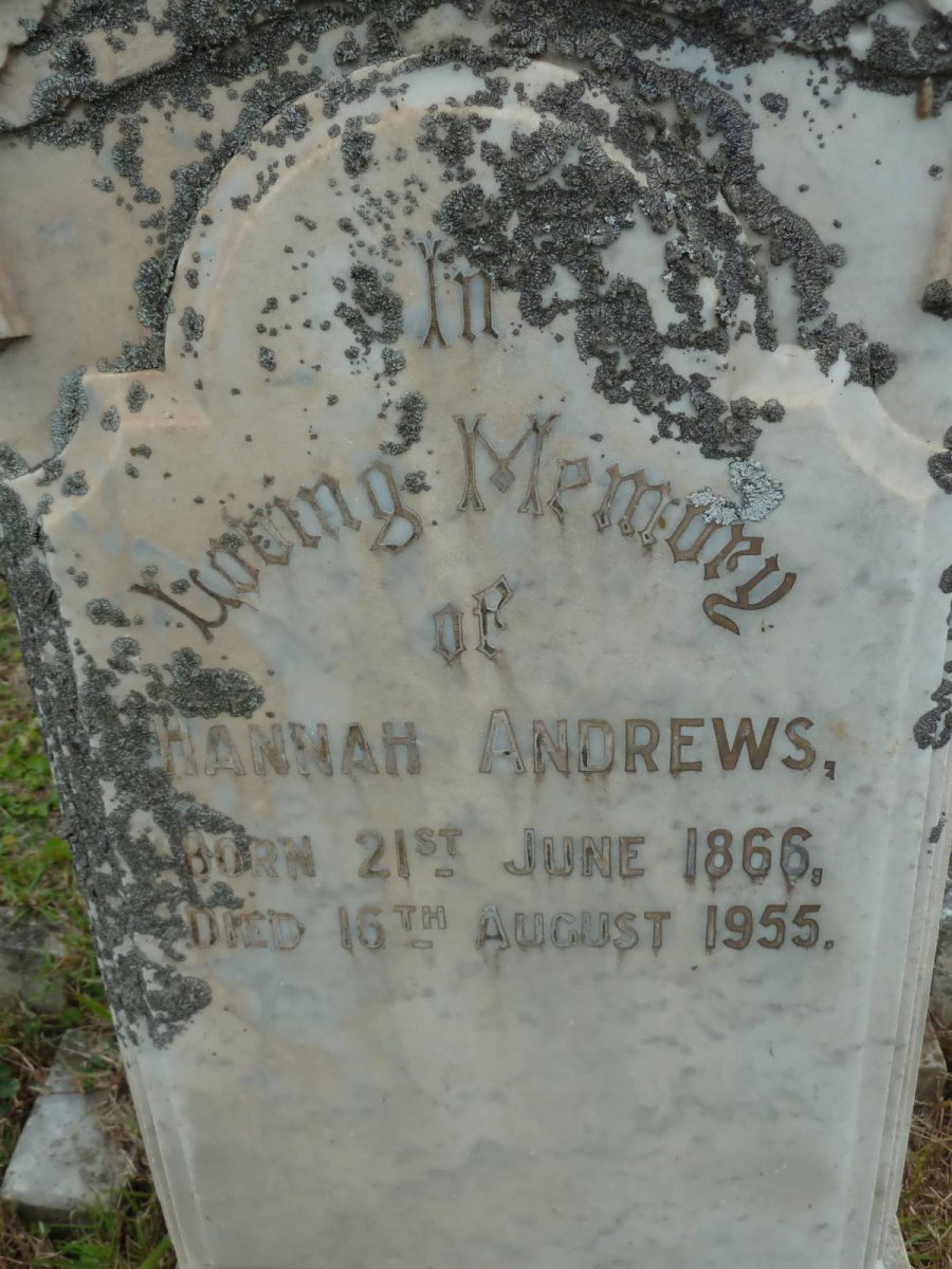 ANDREWS Hannah 1866-1955