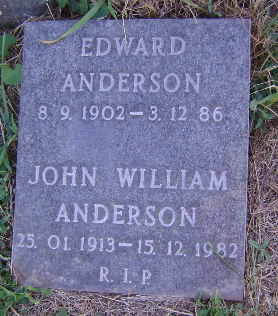 ANDERSON John William 1913-1982 :: ANDERSON Edward 1902-1986