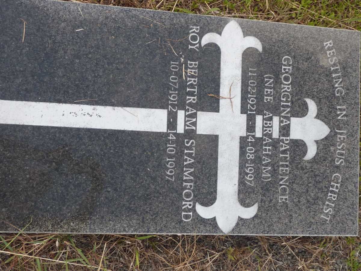 SPENCER Roy Bertram Stamford 1912-1997 &amp; Georgina Patience ABRAHAM 1921-1997