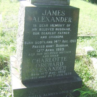 ALEXANDER James 1901-1969 &amp; Charlotte ORCHARD 1902-1978