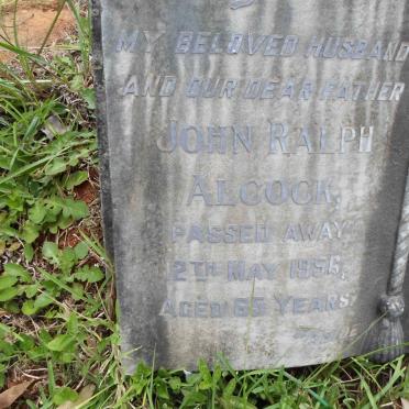 ALCOCK John Ralph -1956
