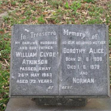 ATKINSON William Clyde -1953 &amp; Dorothy Alice 1898-1979