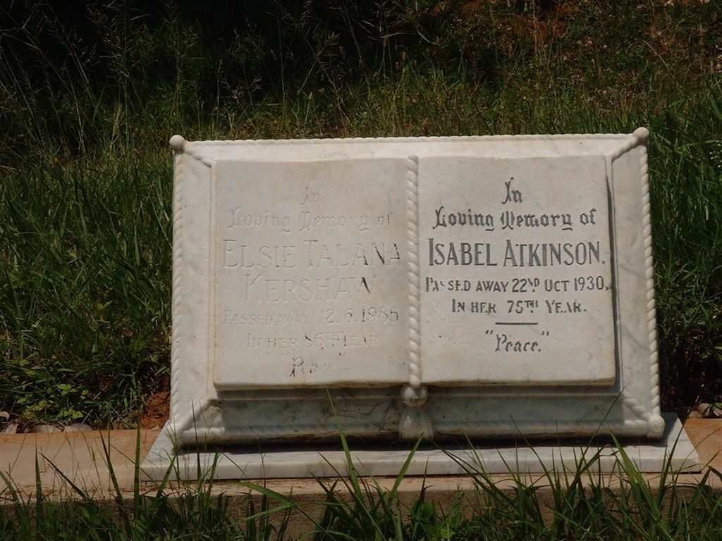 ATKINSON Isabel 1855-1930 :: KERSHAW  Elsie Talana 1899-1985