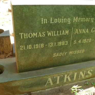 ATKINS Thomas William 1918-1983 &amp; Anna Cornelia 1920-1988