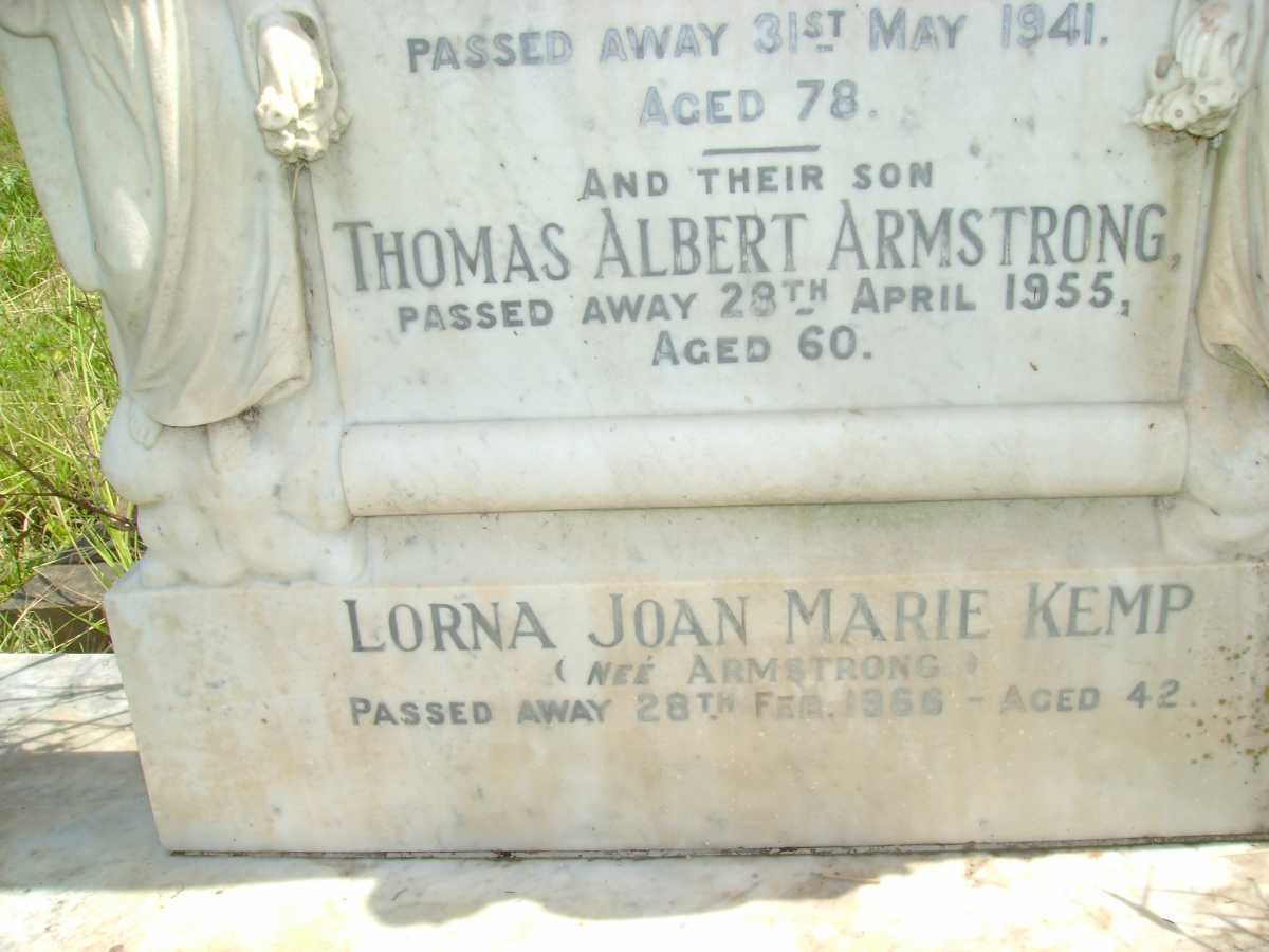 KEMP Lorna Joan Marie nee ARMSTRONG -1966