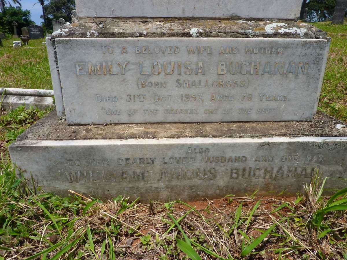 BUCHANAN William Angus -1962 &amp; Emily Louisa SMALLCROSS -1957