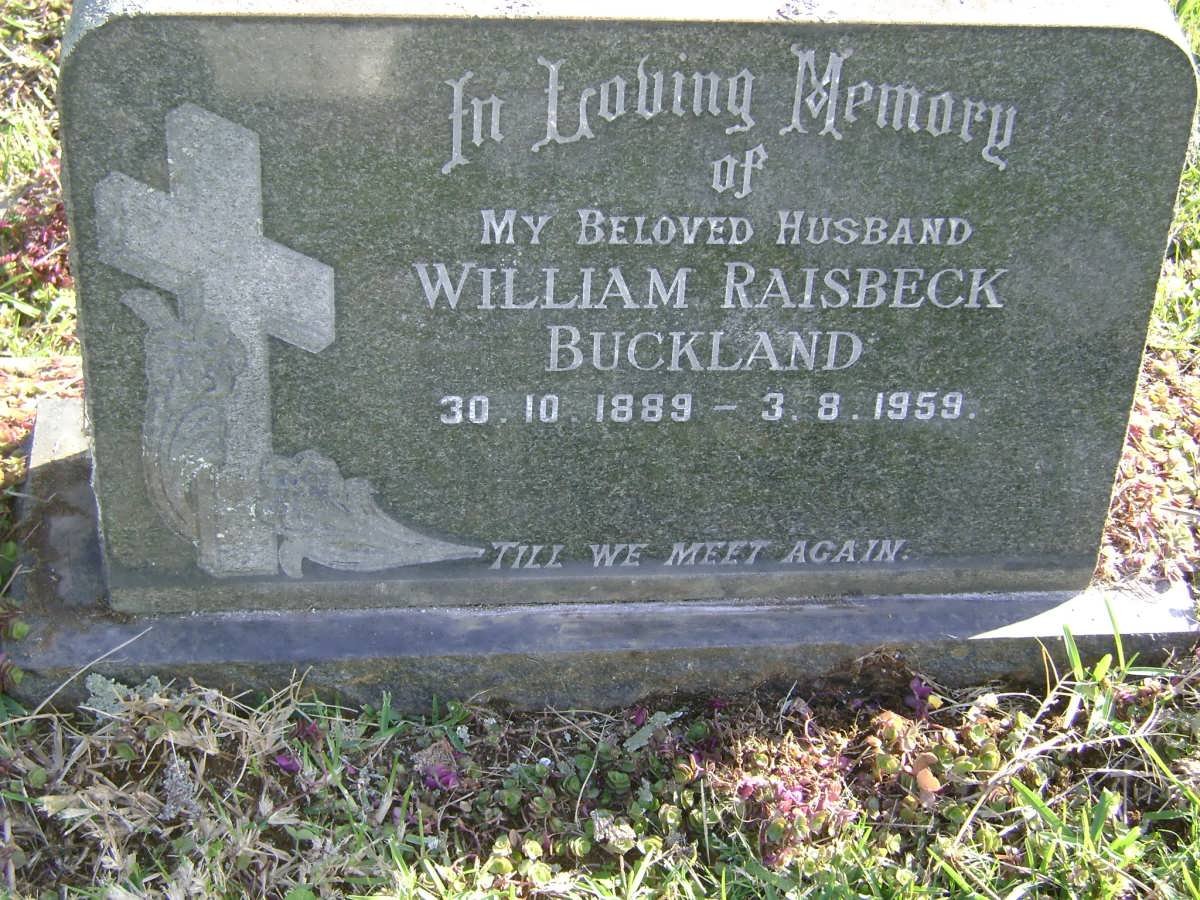 BUCKLAND William Raisbeck 1889-1959