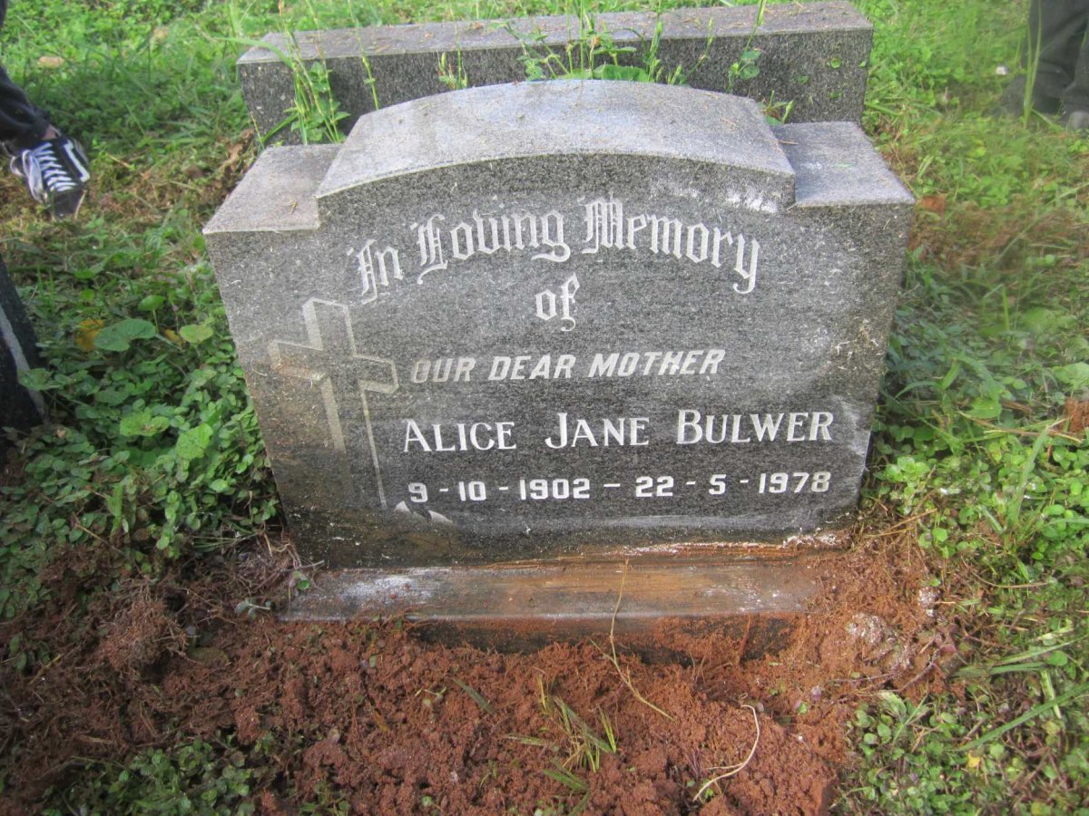 BULWER Alice Jane 1902-1978