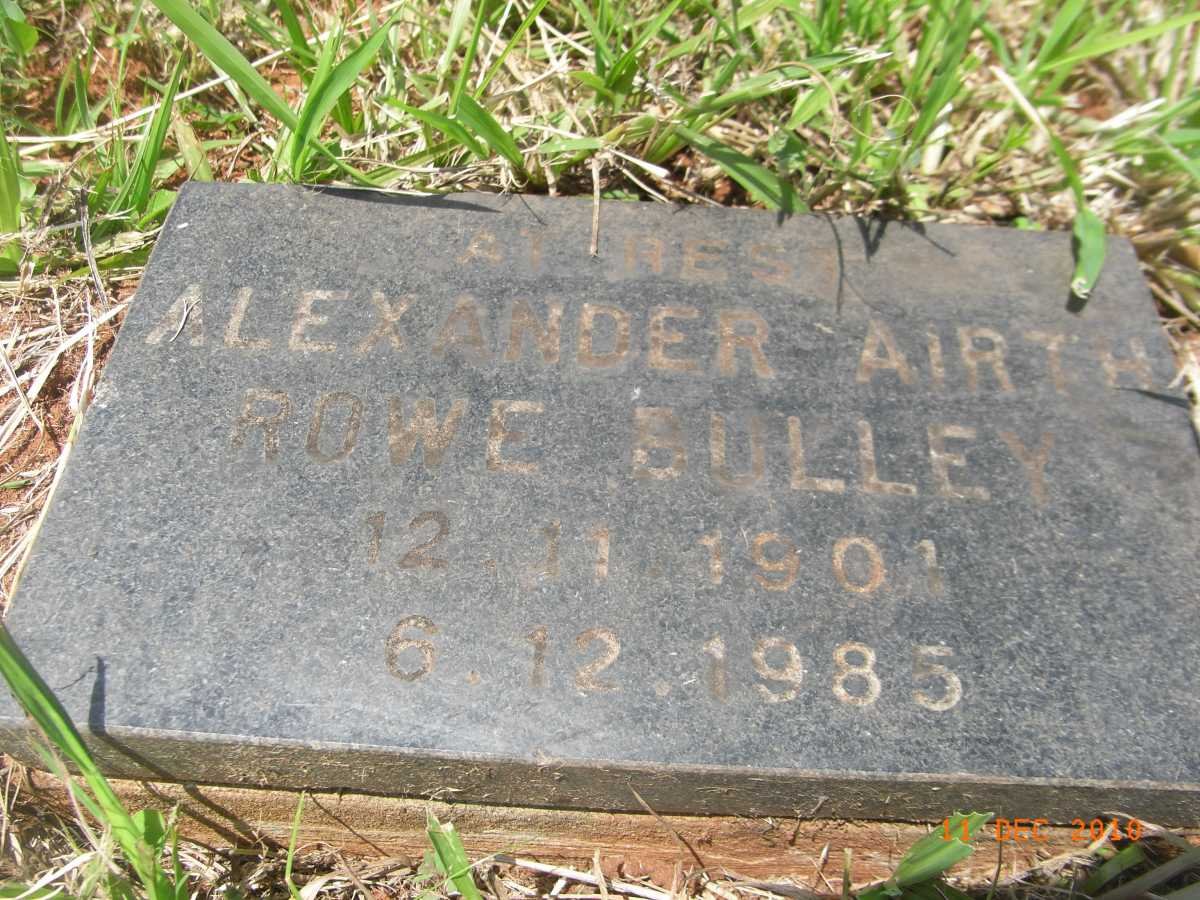 BULLEY Alexander Airth Rowe 1901-1985