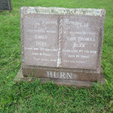 BURN John Thomas -1958 &amp; Emily -1962