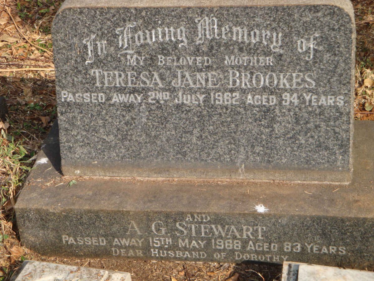BROOKES Teresa Jane -1962 :: STEWART A.G. -1968