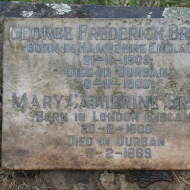 BRABY Frederick George 1905-1965 &amp; Mary Catherine 1906-1969