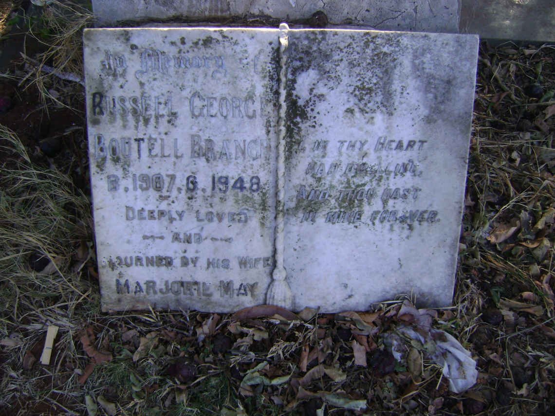 BRANCH Russell George Boutell 1907-1948