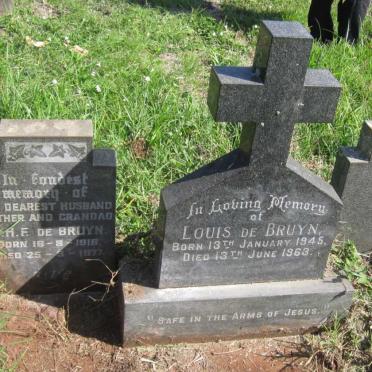 BRUYN J.H.F., de 1916-1977 &amp; Anna Maria Johanna 1915-2006 :: BRUYN Louis, de 1945-1963