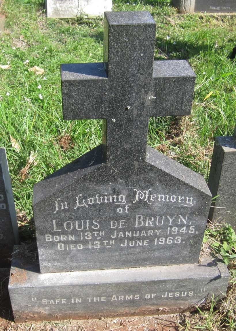 BRUYN J.H.F., de 1916-1977 &amp; Anna Maria Johanna 1915-2006 :: BRUYN Louis, de 1945-1963