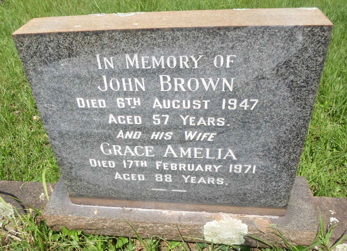 BROWN John -1947 &amp; Grace Amelia -1971