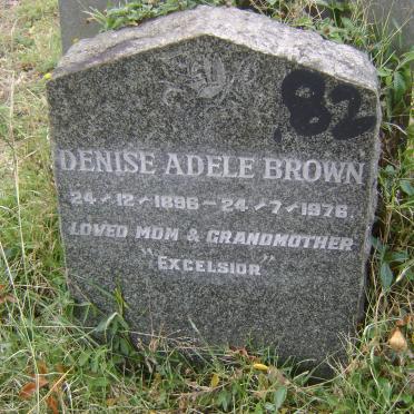BROWN Denise Adele 1896-1976