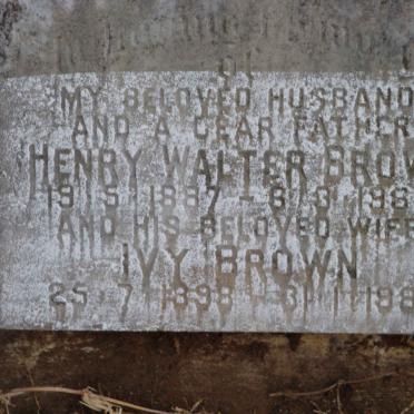 BROWN Henry Walter 1887-1963 &amp; Ivy 1898-1981